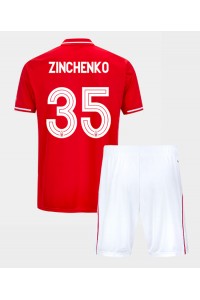 Nottingham Forest Oleksandr Zinchenko #35 Jalkapallovaatteet Lasten Kotipeliasu 2025-26 Lyhythihainen (+ Lyhyet housut)